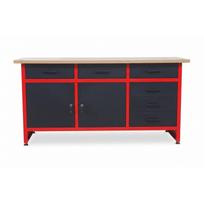 AW30905 AWTOOLS DIRBTUVĖS STALAS SU 6 STALČIAIS 160x60x85 cm
