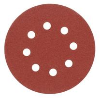 VOREL ŠLIFAVIMO DISKAS 125 mm SU SKYLELĖMIS, rinkinys 5 vnt. P-150 08585
