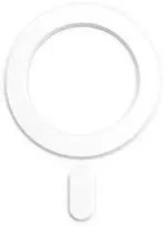 Tech-Protect MagMat MagSafe universalus magnetinis žiedas – dėklas telefonui, baltos spalvos