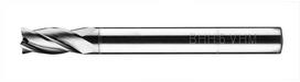 Grąžtas Baildon DIN 6527 L FWP4L 5 mm karbido galinis frezas, VHM TiAlN, Z4, 57-10 mm