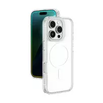 AmazingThing Titan Pro Mag dėklas su Magnetic Ring skirtas Apple iPhone 16 Pro - skaidrus