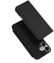 Dux Ducis Skin Pro Apple iPhone 17 dėklas su Flip ir kortelių kišene – juodos spalvos