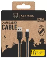 Tactical Stitch Thread kabelis USB-A/USB-C 0.3m juodos spalvos