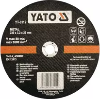 Yato METALO PJOVIMO DISKAI 230X3,2X22 MM