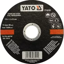 Yato NERŪDIJANČIO PLIENO PJOVIMO DISKAI 115X1,2X22 MM / 5 VNT.