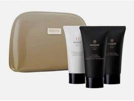 Hadat cosmetics Hydro maitininantis Kit – plaukus maitinantis, drėkinantis rinkinys su kosmetine