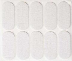 Padukai baldams lipnūs veltinio balti Vorel | 20x45mm, 10vnt.