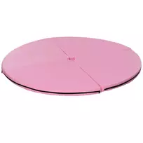 HOMCOM Pole Dance kilimėlis, 5 cm storio apvalus plastikinis kilimėlis pole dance pratimams, gimnastikai, jogai, rožinis