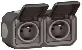 Legrand NOWE PLEXO 55 Lizdas 2x2P+Z poziome n/t IP55 antracito 069788L