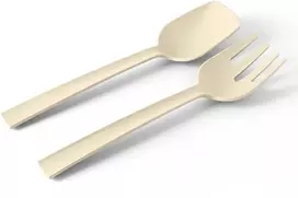 BlimPlus CREAM Šakutė ir šaukštas, 29,3 cm, kreminės spalvos, „Paestum“ kolekcija
