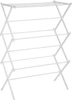 Amazon Basics drabužių džiovyklė, metalinė, balta, 106 x 75 x 37 cm, sulankstoma