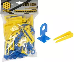 Vorel SISTEMA, spaustukai IR PLEIŠTAI PLYTELIŲ LYGINIMO 2MM 50+50Vnt.