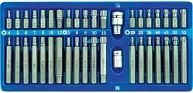 Vorel SPECIALIEJI HEX, TORX, SPLINE RAKTAI, 40 VNT. RINKINYS METALINĖJE KASETĖJE