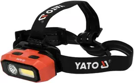 Yato PRIEKINIS LEMPAS 800LM, AKUMULIATORIUS, JUDĖJIMO JUTIKLIS, Li-ION 3.7V 2200MAH, IP54, NUOLATINIS ŠVIESOS REGULIAVIMAS
