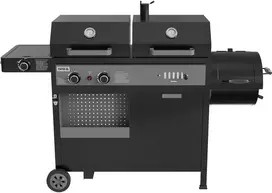 Gas- und Holzkohlegrill mit Smoker Yato YG-20038 juodas