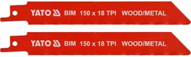 Yato PJŪKLĖS METALUI IR MEDIENI BIM 150 MM 18TPI / 2 Vnt.