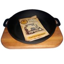 Ketaus kepimo indas 20x4 cm su mediniu padėklu, T1011-01