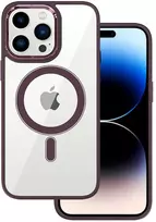Tel Protect Magnetic Clear dėklas skirtas Apple iPhone 13 Pro vyšnių spalvos