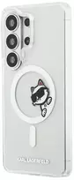 Dėklas Karl Lagerfeld IML Choupette Peekaboo Logo Magnetic Case for iPhone Samsung Galaxy S26 Ultra Transpa...