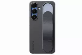 Dėklas Samsung EF-GS931CBE Standing Grip phone case with stand for Samsung Galaxy S25 (S931) juodas (Damaged Package) (Pažeista pakuotė)