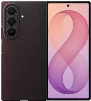 Dėklas KF976SRE Carbon Magnet Samsung Galaxy Fold 8 Ultra, Raudona