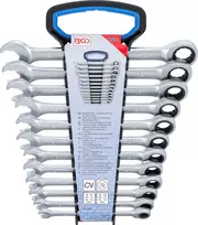Bgs Technic Atvirų ir kilpinių terkšlinių raktų rinkinys | 8 - 19 mm | 12 vnt. (6545)