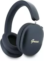 Guess Metallic Finish Auksinė Script Logo ENC belaidės ausinės mėlynos spalvos
