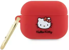 Hello Kitty Silikoninis 3D dėklas su katytės galva, skirtas AirPods Pro 2 (2022/2023) - fuksija