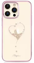 Silikoninis dėklas su Swarovski kristalais Kingxbar Wish Series, skirtas iPhone 14 Plus - rožinis