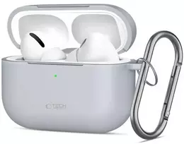 Tech-Protect Silikoninis dėklas su kabliuku skirtas AirPods Pro - Pilkas