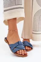 Boto Mėlynos džinsinės elegantiškos šlepetės