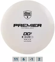 Diskgolfo diskas Distance Driver Q-LINE PREMIER DD1 Baltas