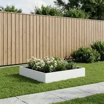 Sodo vazonas Balta 80 x 80 x 20 cm Šaltai valcuotas plienas