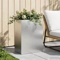 Sodo vazonas Sidabrinė 40 x 20 x 40 cm Galvanizuotas plienas