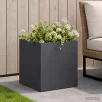 Sodo vazonas Antracito 45 x 45 x 45 cm Šaltai valcuotas plienas