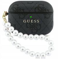 GUESS 4G PEARL STRAP DĖKLAS AIRPODS PRO 3 AUSINĖMS SU PEARL STRAP IR OPTIMAL
