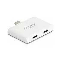 Delock USB Type-C™ Adapter zu USB-C™ Daten 10Gbps und Video 4K 60 Hz + USB Type-C™ PD 92 W