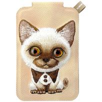 Nimmy New Big-Eye Cute Pets 2.0 Katės Magnetinė Piniginė su Telefono Stovu - Ruda