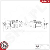 ESEN SKV Pusašis CV shaft 40SKV107