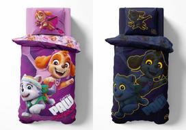Patalynė Švyti tamsoje 140x200 PAW PATROL šuniukai Rožinė