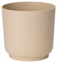 Plastikinis matinis gėlių korpusas ECO RECYCLED smėlio spalvos 12,5x13cm