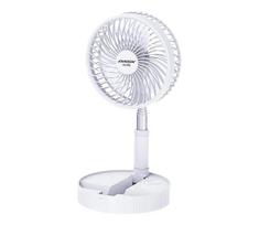 JOHNSON - Įkraunamas stalo ventiliatorius GIRAFFA 5 W / 3,7 V, 1200 mAh, skersmuo 20 cm, balta