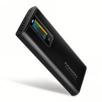 AXAGON DISPLAY USB-C išorinis dėklas M.2 NVMe ir SATA SSD, 10Gbps, ekranas, juodas