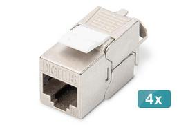 Digitus CAT 6A Shielded Keystone Module, tool-free, 4 pack.