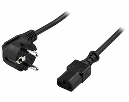 Deltaco Power cable CEE 7/7 - IEC C13 0.5m black