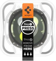 Spigen GLAS.tR EZ Fit Screen Protector for Apple Watch 8 (44mm), Clear, 2-pack