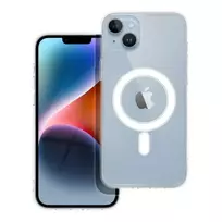 OEM Clear Mag phone case with MagSafe support for iPhone 14 Plus, transparent