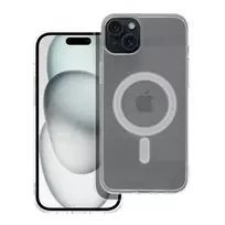 OEM Clear Mag phone case with MagSafe support for iPhone 15 Plus, transparent