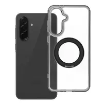 OEM Frame Circle Stand phone case with stand and MagSafe support for Samsung Galaxy A36 5G (A366) black