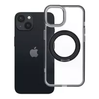 OEM Frame Circle Stand phone case with stand and MagSafe support for iPhone 13, black